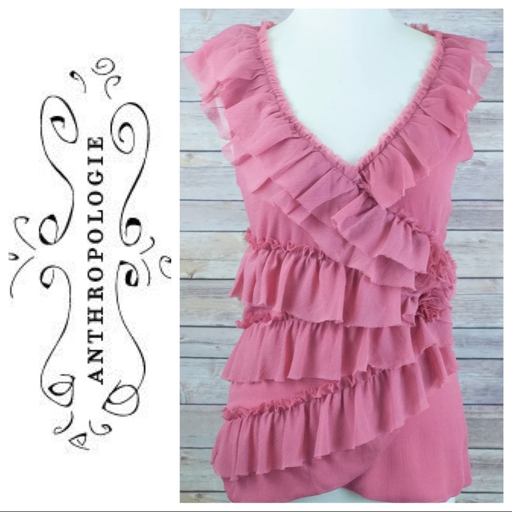 ❗️SOLD❗️*Anthropologie Deletta Romantic Sleeveless Top